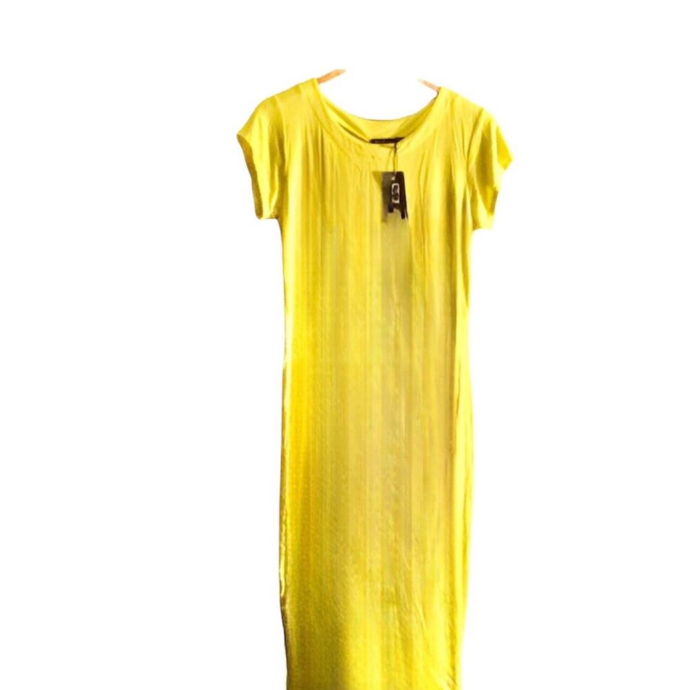 BOOHOO Womens Sexy Dress, Slim Fit Light Weight Silky Fabric In Lime Size 10